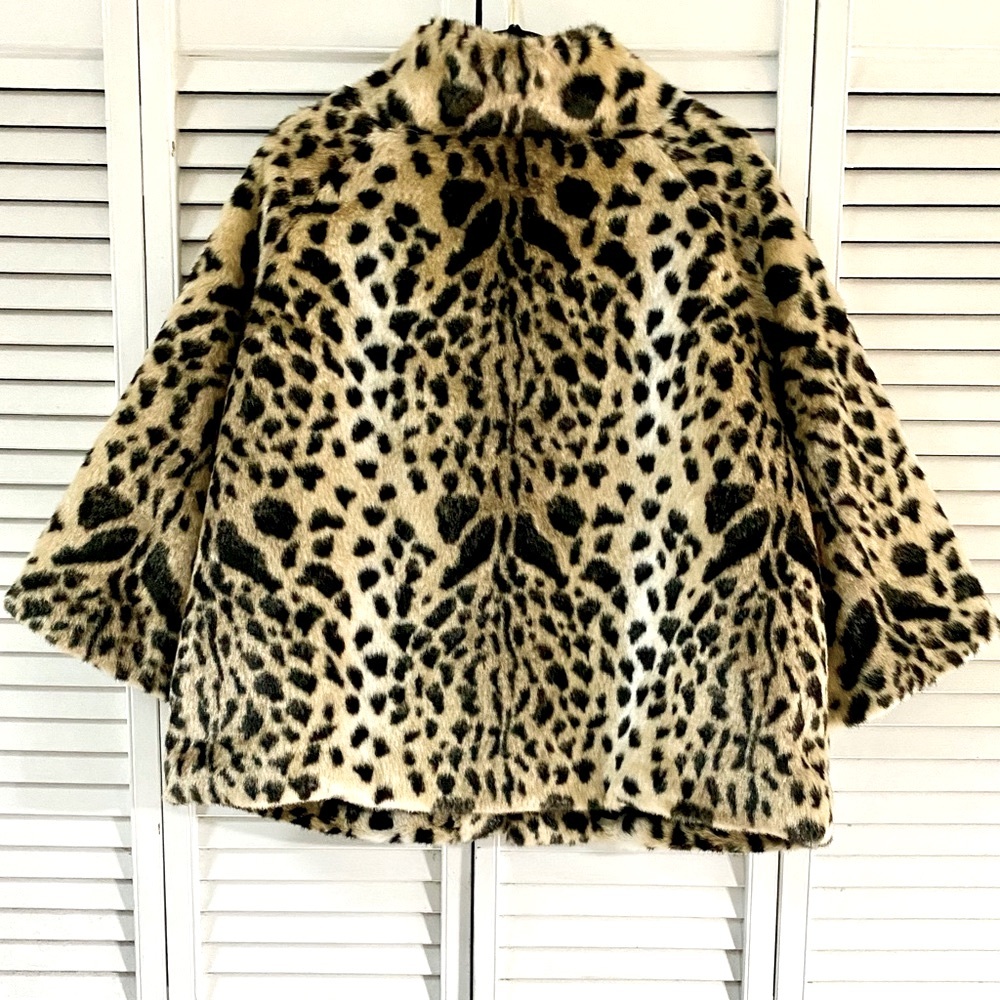 NWOT Donna Salyers Fabulous Fur 3/4 Sleeve Faux Fur Leopard Jacket - Picture 5 of 6